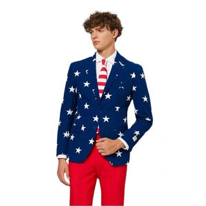 Opposuits Patriotic Stars & Stripes Mens Suit Set